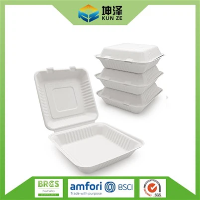 Bagasse Clamshell বক্স